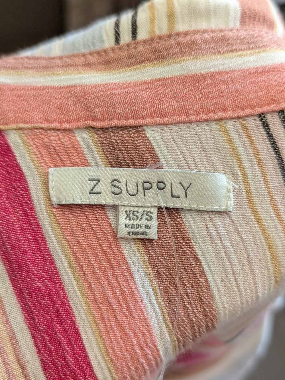 Coastal Granddaughter Popsicle Striped Rainbow Oversized Button Down Shirt XS/S - Picture 5 of 7